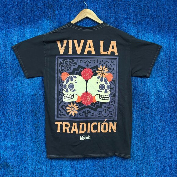 Modelo Viva La Tradicion Beer T-Shirt Size Medium - Picture 3 of 4